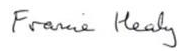 Francie Healy Signature